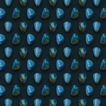 Blue Gemstones Pattern on background. Stock Illustration