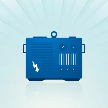 Blue generator Illustrazione stock