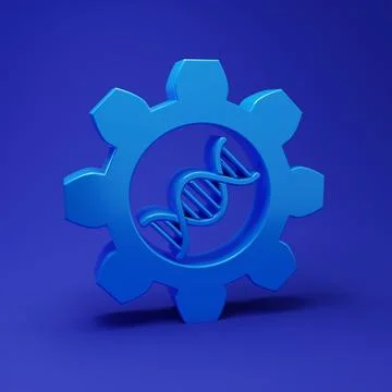 Blue Genetic engineering icon isolated on blue background. DNA analysis, ge.. 스톡 일러스트