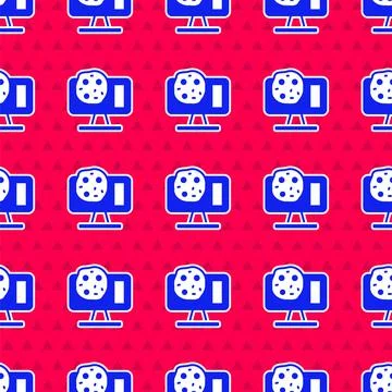 Blue Genetic engineering modification on laptop icon isolated seamless pattern イラスト素材