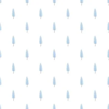Blue gentle feather seamless pattern repeating design Illustrazione stock