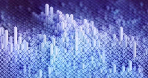 Blue Geometric 3d background with loop animation. Abstract minimalistic mesh Stock Footage 160107067