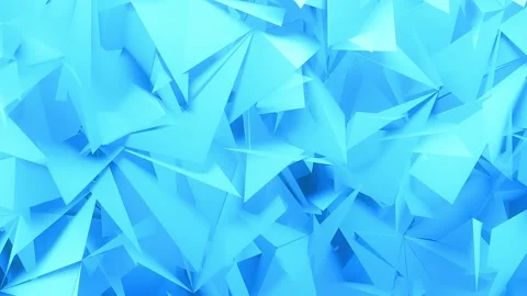 Blue Geometric 3D Polygons Stock Footage 135813641