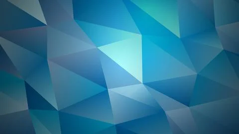 Blue geometric abstract background with triangles and shades Stock Illustration