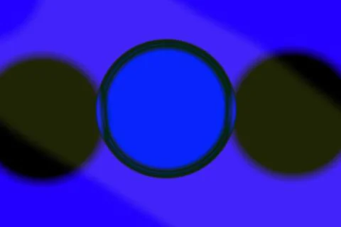 Blue Geometric Abstract Circle Composition with Gradient Glow Background Stock Illustration