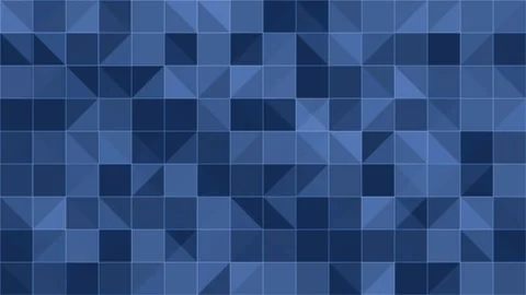 Blue geometric abstract pattern animation, interlocking squares and triangles Stock Footage 328290667