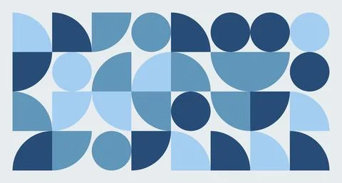 Blue Geometric Abstract Pattern Stock Illustration