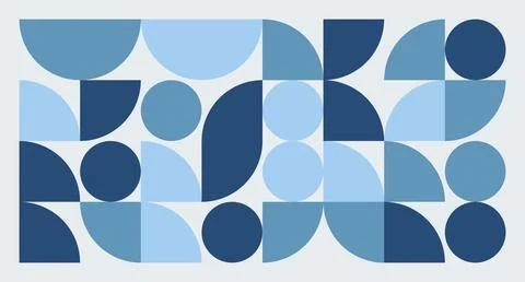 Blue Geometric Abstract Pattern Stock Illustration
