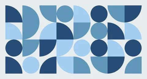 Blue Geometric Abstract Pattern Stock Illustration