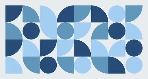 Blue Geometric Abstract Pattern Stock Illustration