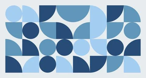 Blue Geometric Abstract Pattern Stock Illustration