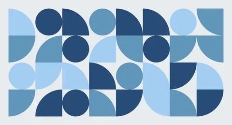 Blue Geometric Abstract Pattern Stock Illustration