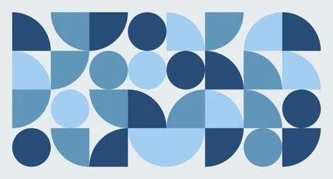 Blue Geometric Abstract Pattern Stock Illustration