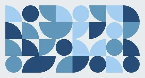 Blue Geometric Abstract Pattern Stock Illustration