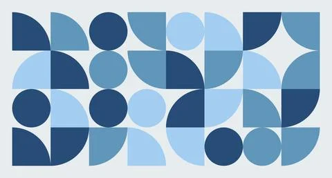 Blue Geometric Abstract Pattern Stock Illustration