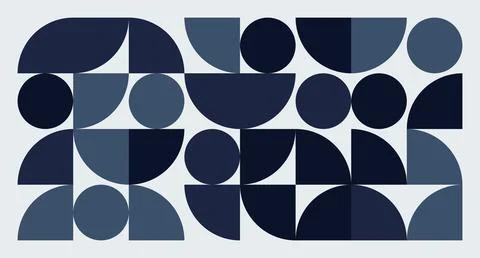 Blue Geometric Abstract Pattern Stock Illustration