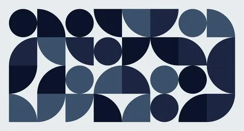 Blue Geometric Abstract Pattern Stock Illustration
