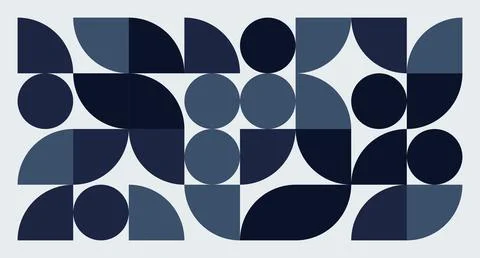 Blue Geometric Abstract Pattern Stock Illustration