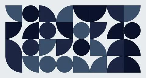 Blue Geometric Abstract Pattern Stock Illustration