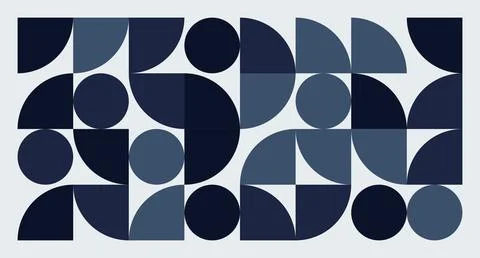Blue Geometric Abstract Pattern Stock Illustration