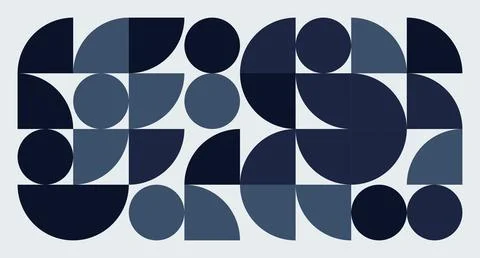 Blue Geometric Abstract Pattern Stock Illustration