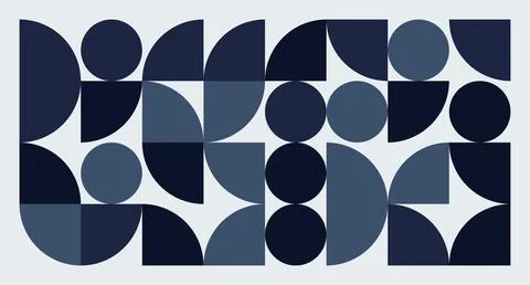 Blue Geometric Abstract Pattern Stock Illustration