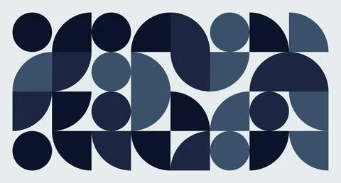 Blue Geometric Abstract Pattern Stock Illustration