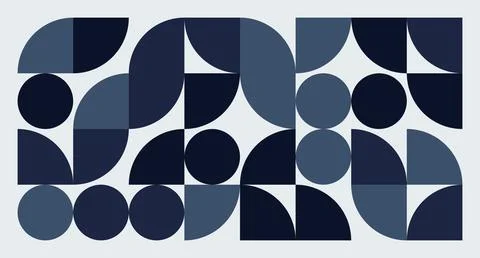 Blue Geometric Abstract Pattern Stock Illustration