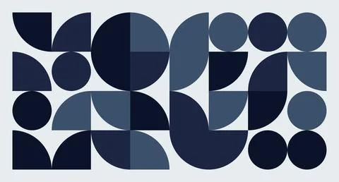 Blue Geometric Abstract Pattern イラスト素材