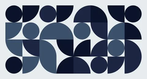Blue Geometric Abstract Pattern Stock Illustration