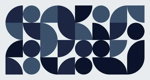 Blue Geometric Abstract Pattern Stockillustratie