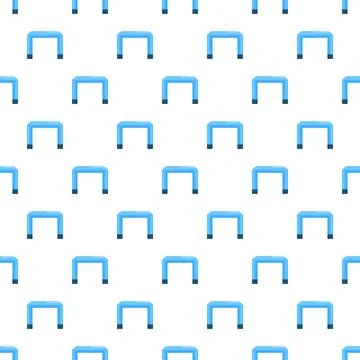 Blue geometric abstract pattern repeating background seamless Stock Illustration