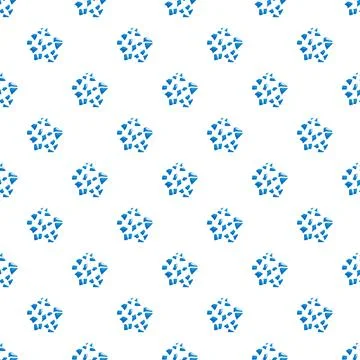 Blue geometric abstract stars creating a seamless pattern Stock Illustration