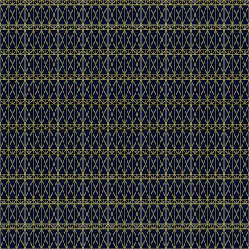 Blue Geometric Artdeco Seamless Pattern Stock Illustration