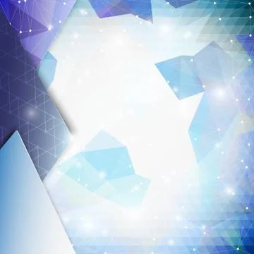 Blue geometric background, abstract triangle pattern vector Stock Illustration