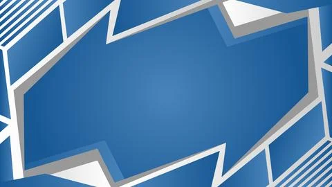 Blue Geometric Background Design With Arrow Element and Striped Pattern Stock Illustration