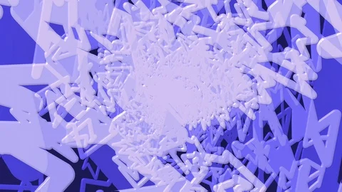 Blue Geometric Bots Rotation Stock Footage 100394724