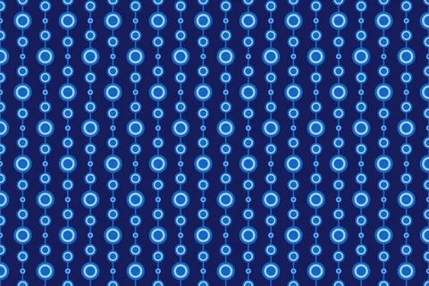 Blue geometric circle decorative pattern background Stock Illustration