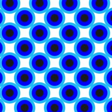 Blue geometric circular seamless pattern Stock Illustration