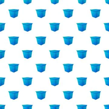 Blue geometric container pattern creating a seamless background 스톡 일러스트