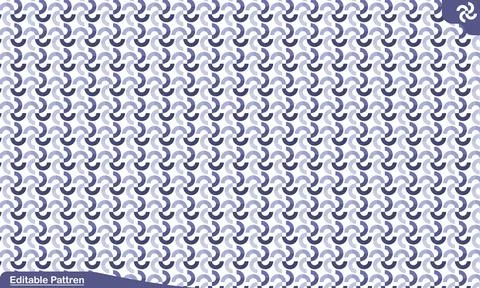 Blue geometric crescent pattern background Stock Illustration