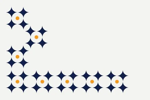 Blue Geometric Decorative Frame Background with Minimal Design Stock Illustration