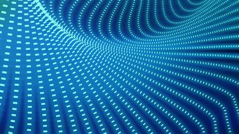 Blue geometric dot light background. Digital cyberspace abstract wave parti.. Illustrazione stock