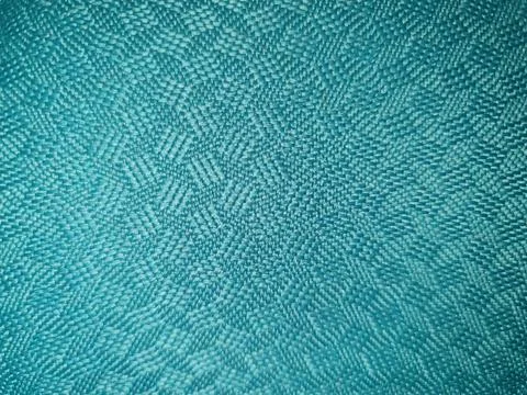 Blue Geometric Fabric Texture Background With Woven Pattern 库存照片