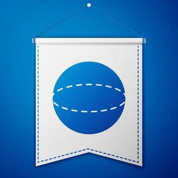 Blue Geometric figure Sphere icon isolated on blue background. Abstract shape イラスト素材
