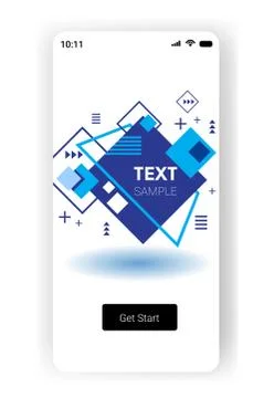 Blue geometric forms abstract banner badge modern graphic elements copy space Stock Illustration