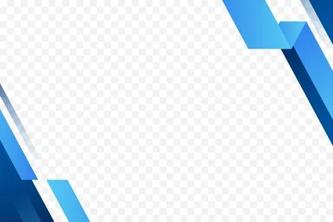 Blue geometric frame corner background vector illustration in folded style Stock Illustration