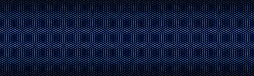 Blue geometric header with polygonal grid. Abstrac metallic hexagonal banner Stock Illustration