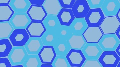 Blue geometric hexagon pattern background イラスト素材