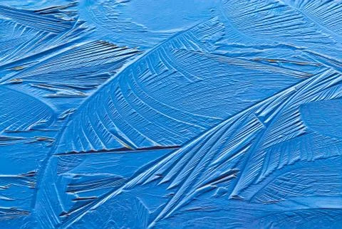 Blue geometric ice forms abstract natural background Stock Photos